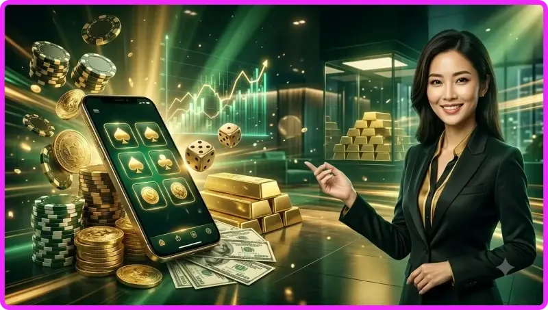 Bàn blackjack và roulette trong table games casino