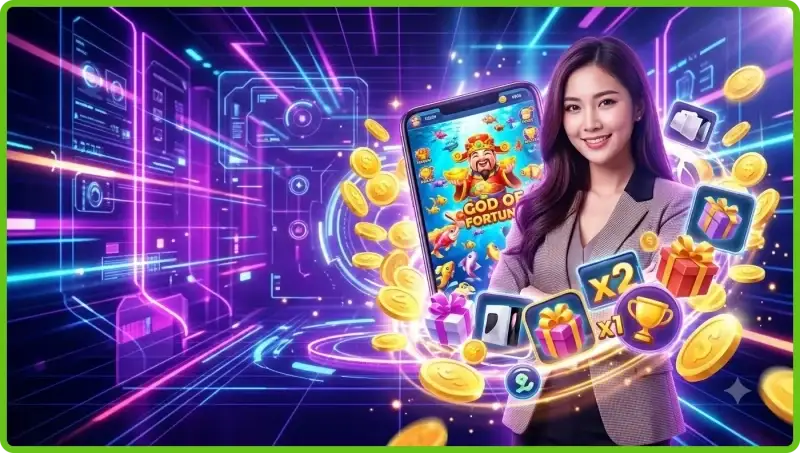 Bắn cá thần tài - trò chơi bắn cá đổi thưởng với đồ họa 3D sống động và cơ hội trúng thưởng lớn