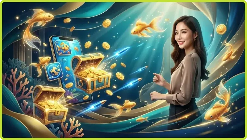 Cá tiên với đồ họa sống động trong game bắn cá online