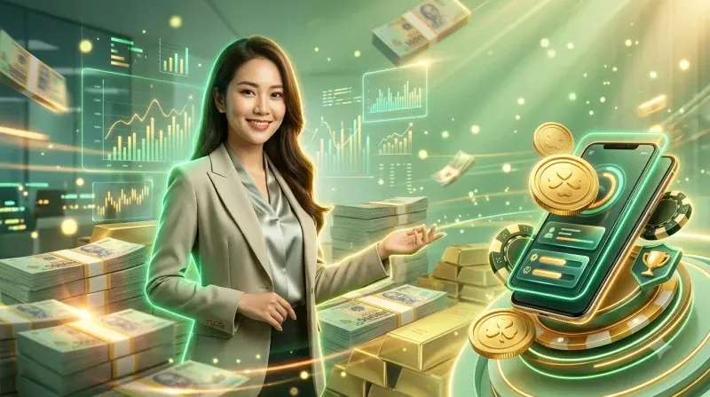 Khiên vàng với biểu tượng ổ khóa, xung quanh là các biểu tượng ngân hàng, hỗ trợ khách hàng và dấu kiểm, thể hiện sự an toàn và tin cậy của 79king