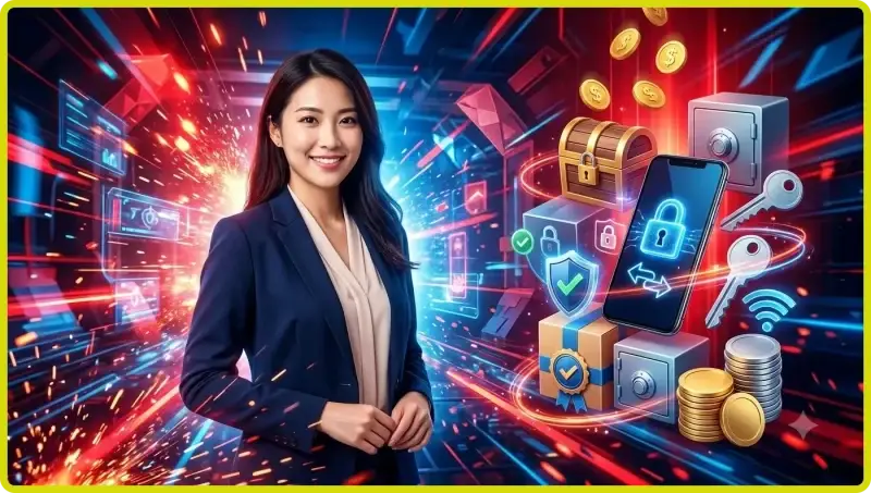 Người dùng cầm điện thoại với biểu tượng khiên bảo mật, minh họa cho mối lo ngại về an toàn thông tin